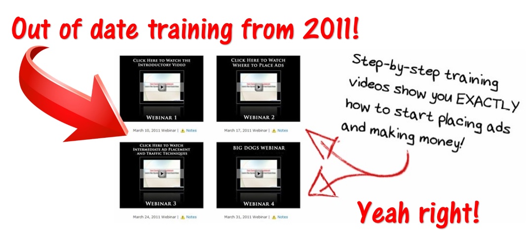 Out of date training from the 37 clicks website. Also the same training as with the Cash From Home scam!