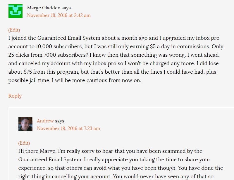 Guaranteed Income Machine Scam comments. 