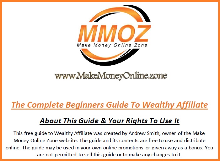 eBook screenshot from the complete Wealthy Affiliate guide download PDF.